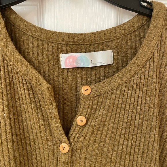 Free People (beach) long sleeve Spring dress women’s size L - Picture 2 of 5